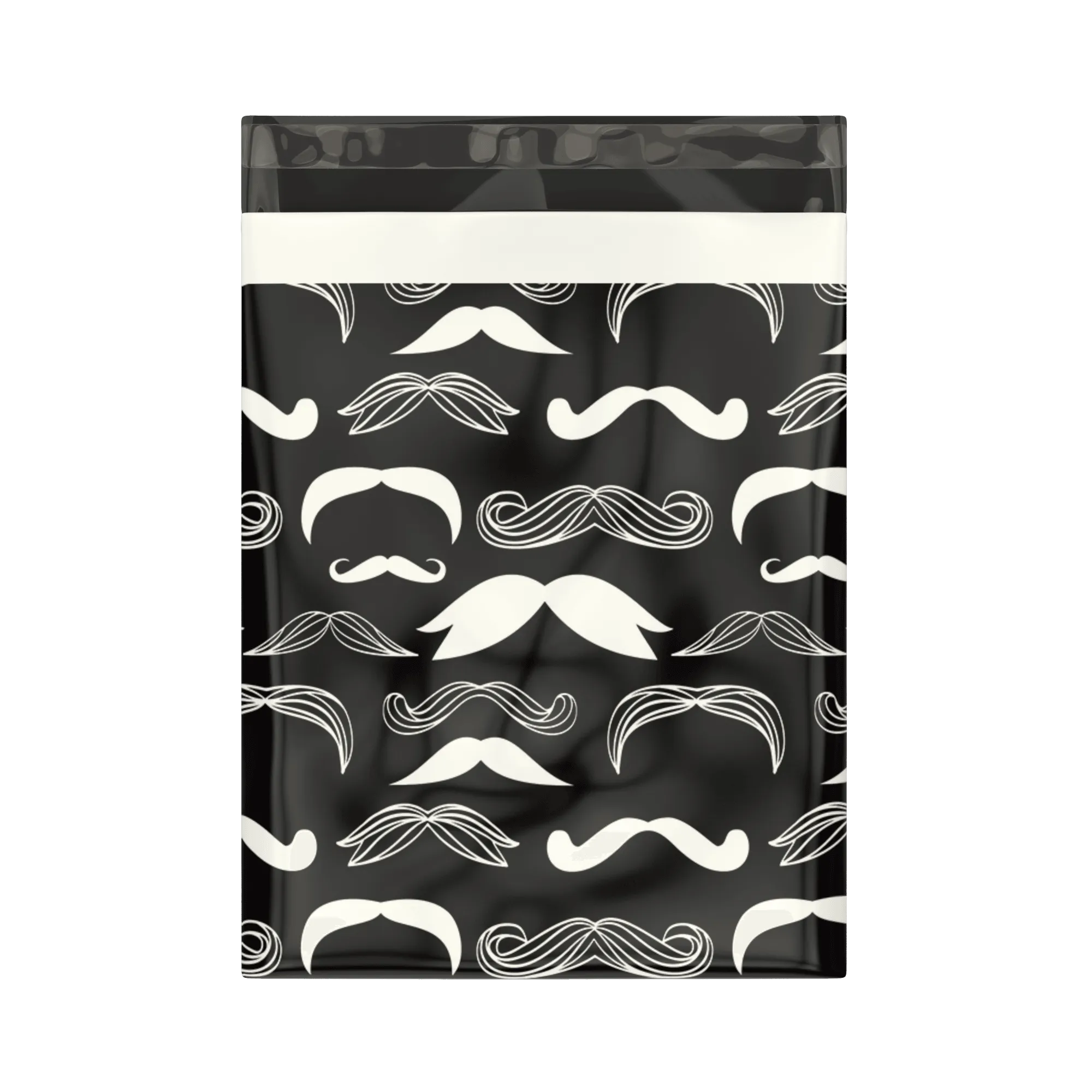 10x13 Stylish Mustache Designer Poly Mailers Shipping Envelopes Premium Printed Bags