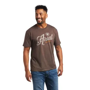 Ariat Men's 100 Proof Heather Brown Graphic T-Shirt