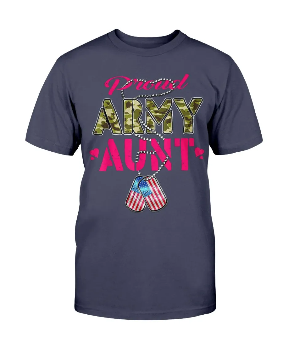 Army Proud Aunt Camo T-shirts