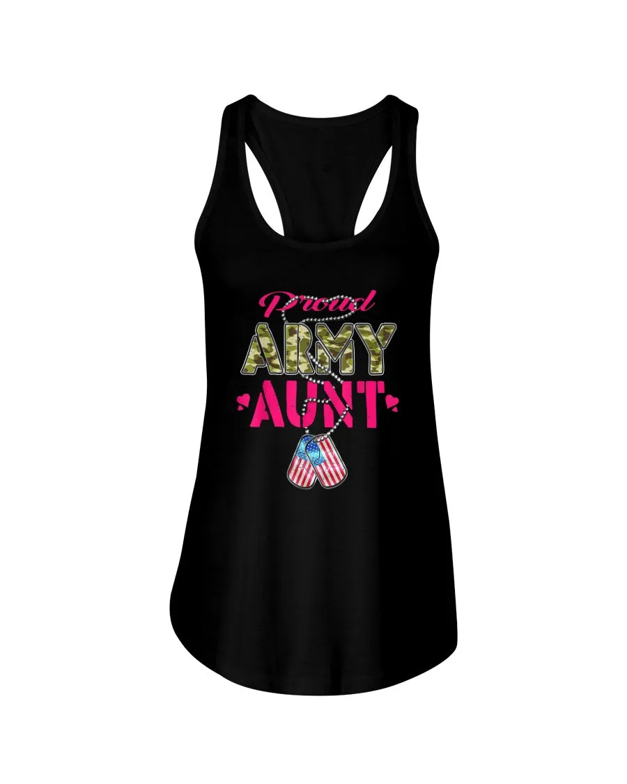 Army Proud Aunt Camo T-shirts