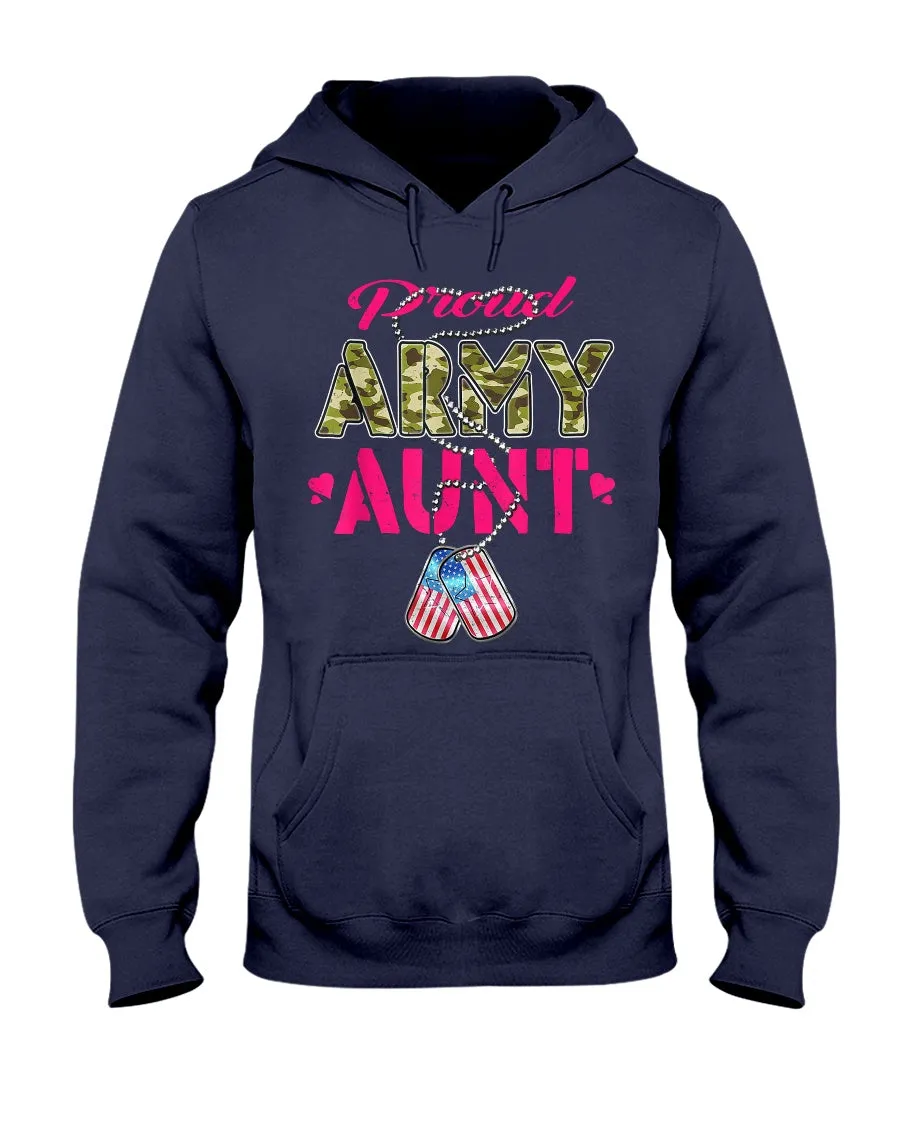 Army Proud Aunt Camo T-shirts