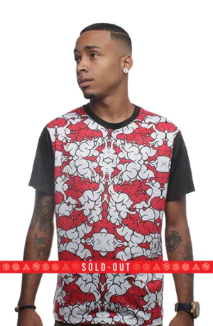 Brain Camo Fire Red Sublimated T Shirt