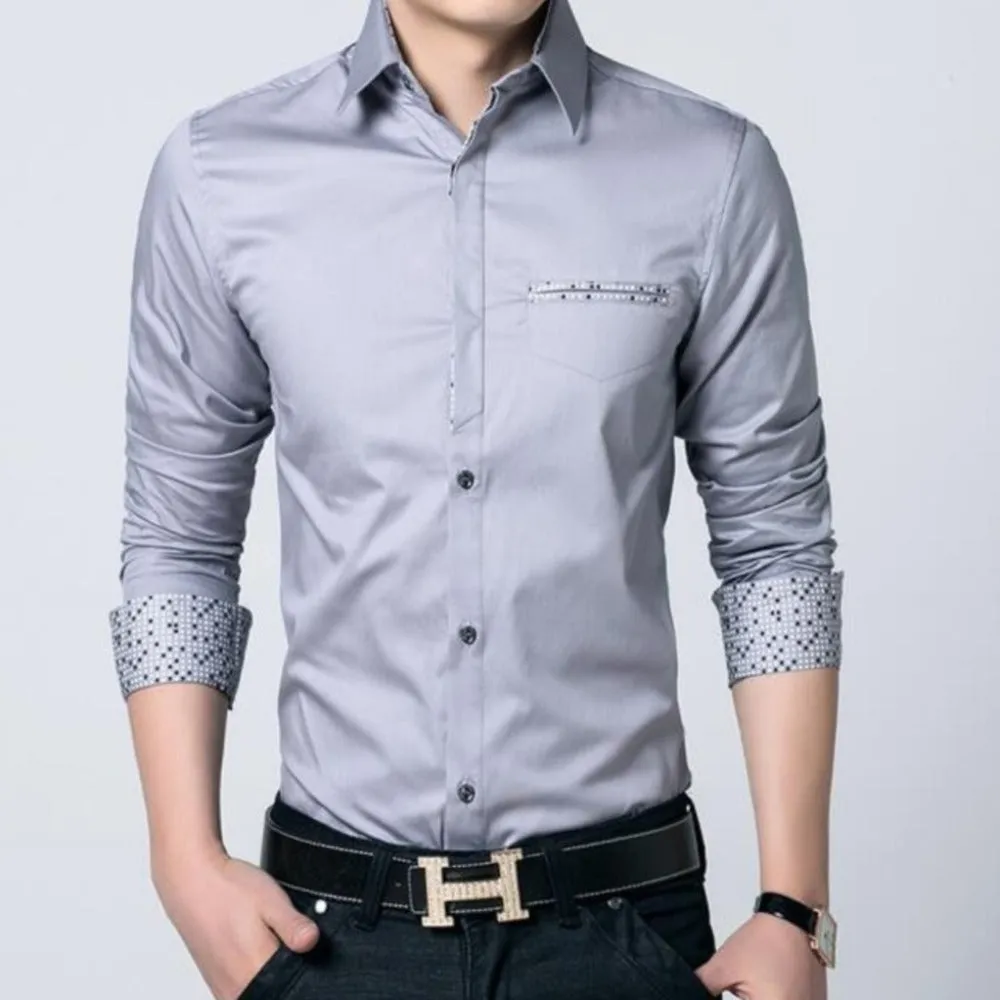 Contrast Pocket & Cuff Shirt