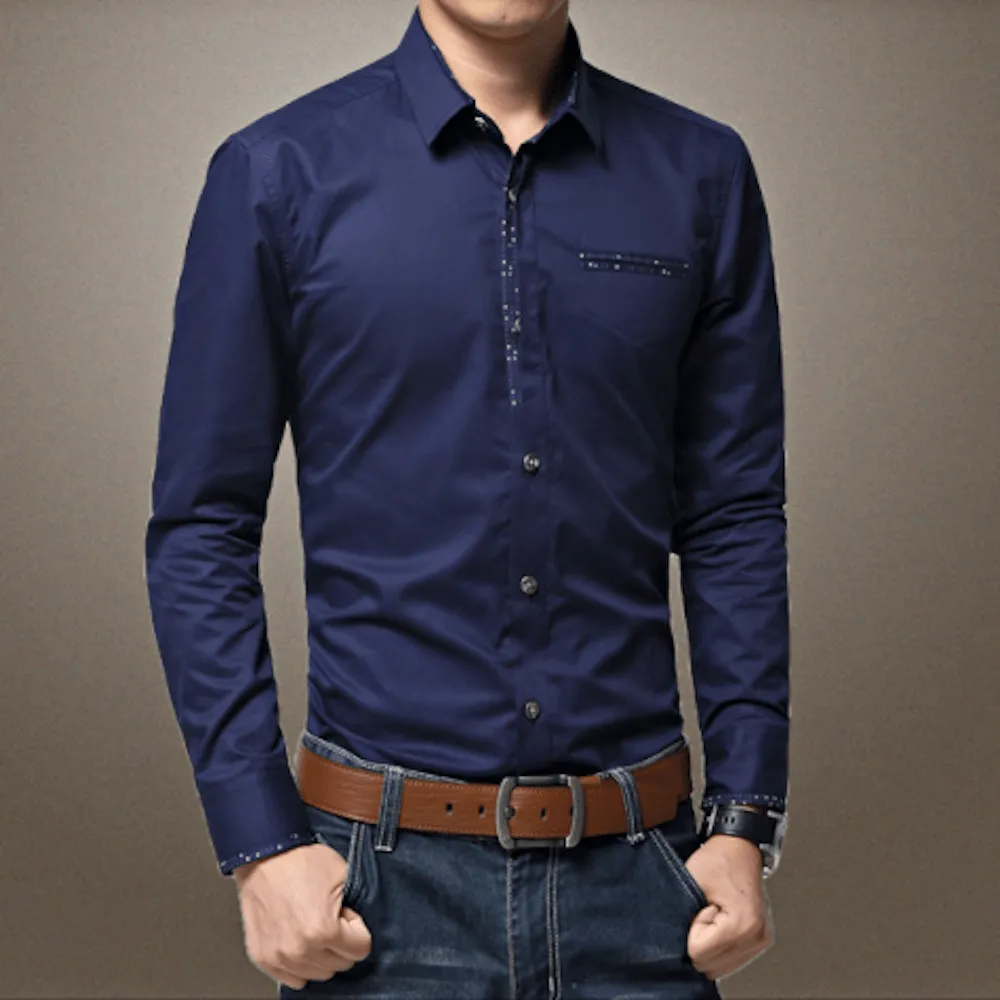 Contrast Pocket & Cuff Shirt