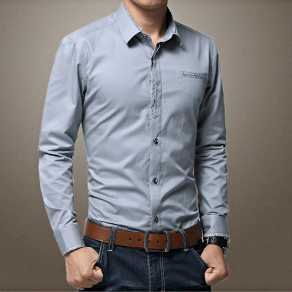 Contrast Pocket & Cuff Shirt