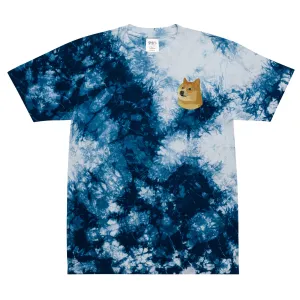 Doge Embroidered Oversized Tie-dye T-Shirt