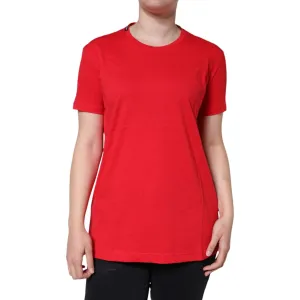 Dolce & Gabbana Red Cotton Crew Neck Short Sleeve Tee T-shirt