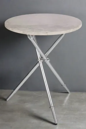 Ethelle Foldable Marble Side Table