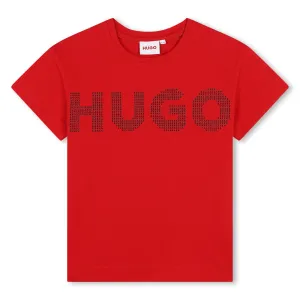 Hugo Stud Logo Red T-Shirt