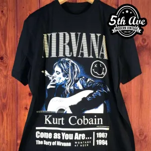 Kurt Cobain Nirvana Come As You Are - New Vintage Band T shirt