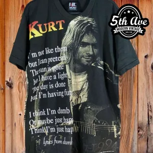 Kurt Cobain Nirvana Live at Last - AOP all over print New Vintage Band T shirt