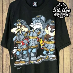 Looney Tunes Bugs Bunny Taz-Mania and Ralph Wolf - New Vintage Animation T shirt