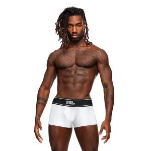 Male Power Modal Rib Pouch Short White XL