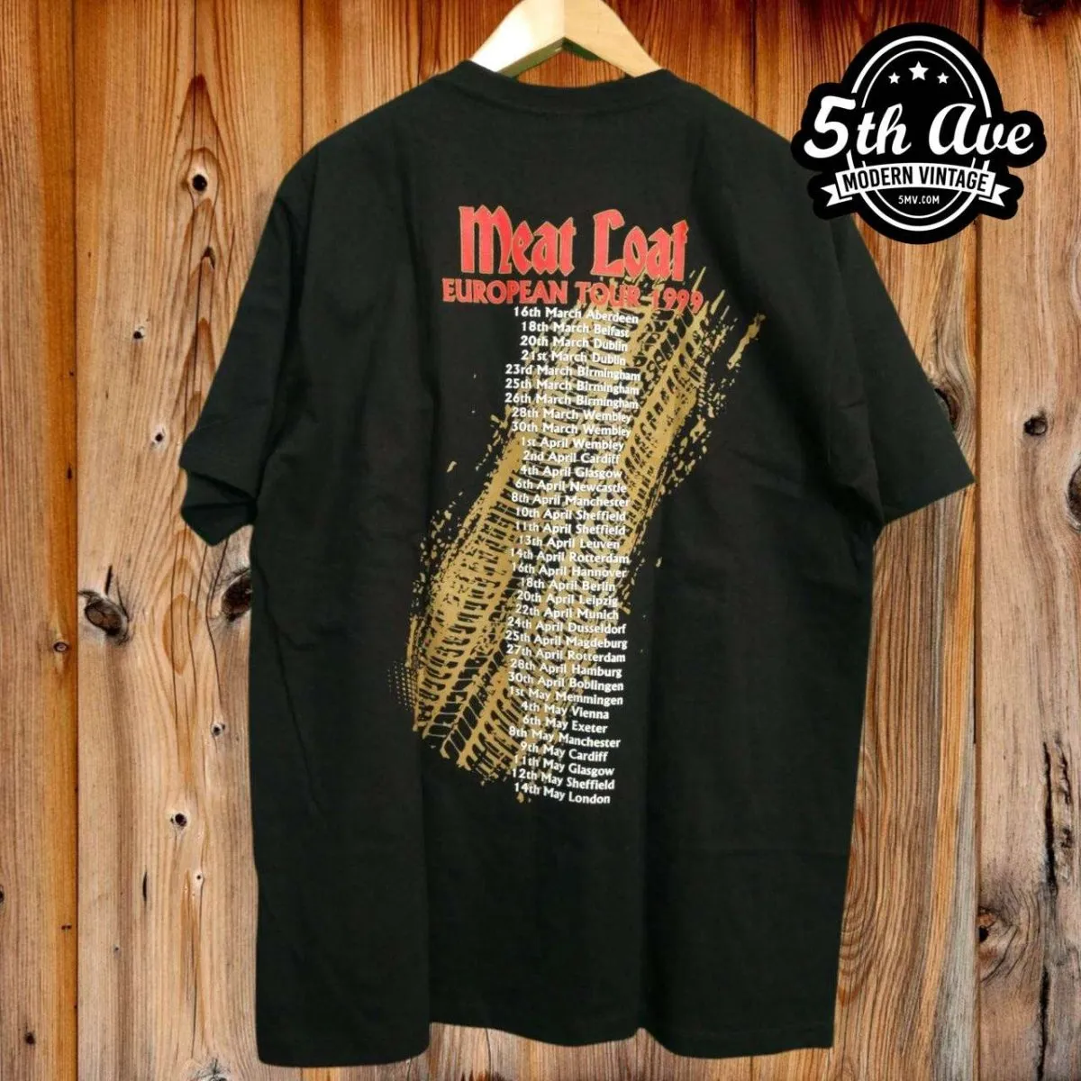 Meat Loaf European Tour 1999 - New Vintage Band T shirt