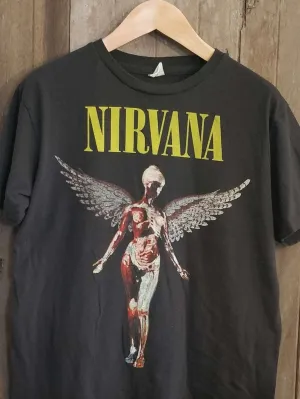 NIRVANA IN UTERO VINTAGE BAND T SHIRT