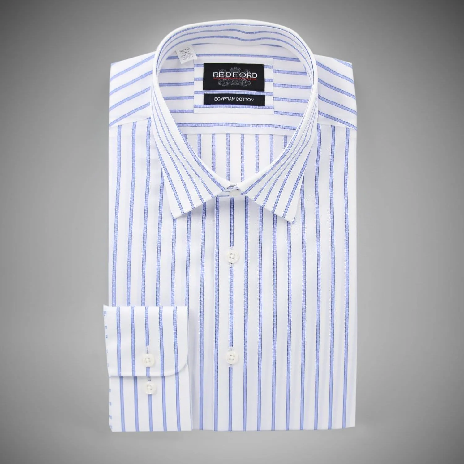 Non-Iron Two-Tone Blue Stripe Shirt