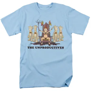 Rick And Morty The Unproductives Mens T Shirt Light Blue