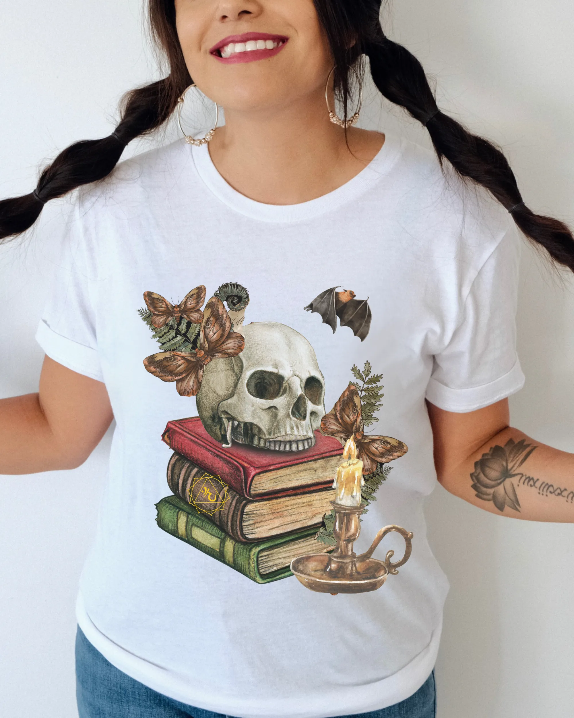 Spooky Spell Books shirt, Halloween Book Lover t-shirt, Skull Halloween t-shirt, Scary books shirt, Halloween book, Creepy Bats