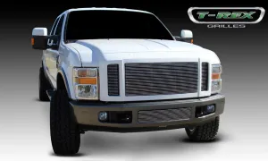 T-REX Billet Series, 3 Piece Insert Grilles - Polished - Requires Drilling or Cutting - 2008-2010 Superduty