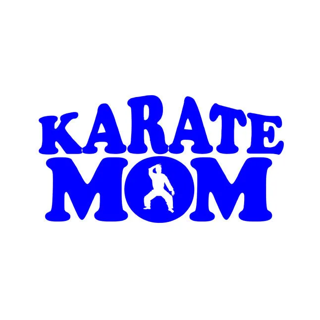 T-Shirt - Karate Mom - Blue Lettering