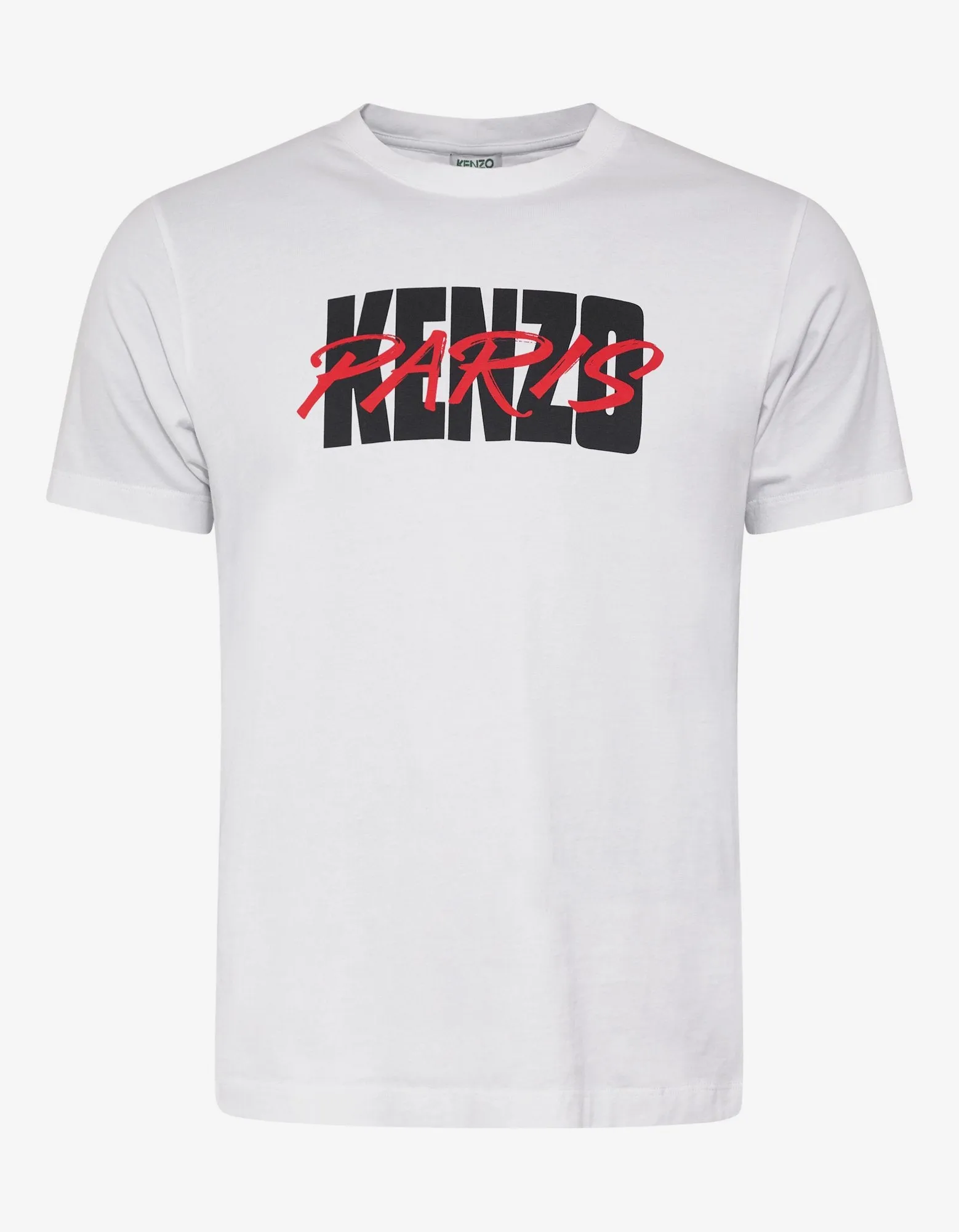 White Kenzo Paris Print T-Shirt