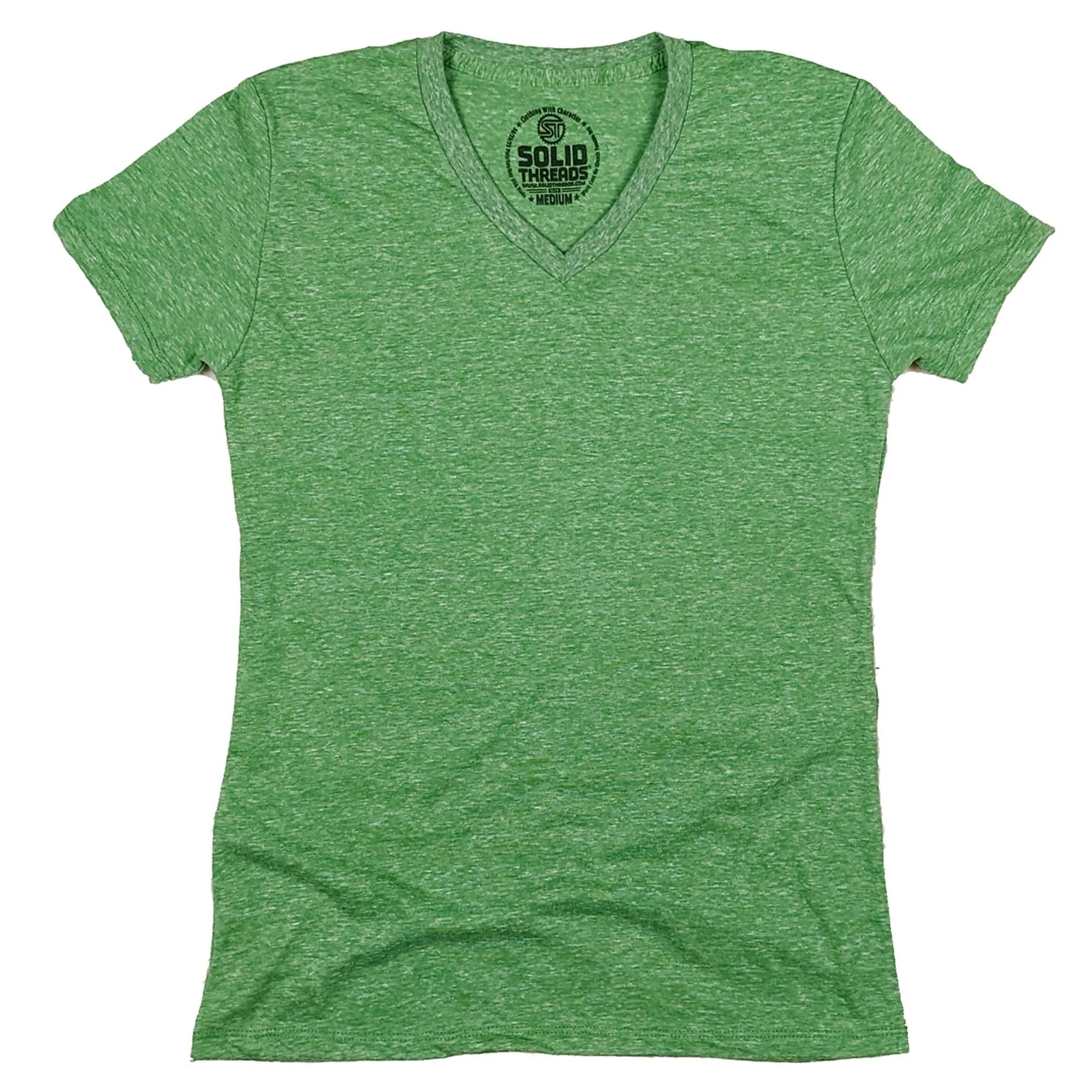 Women's Solid Threads V-Neck T-shirt