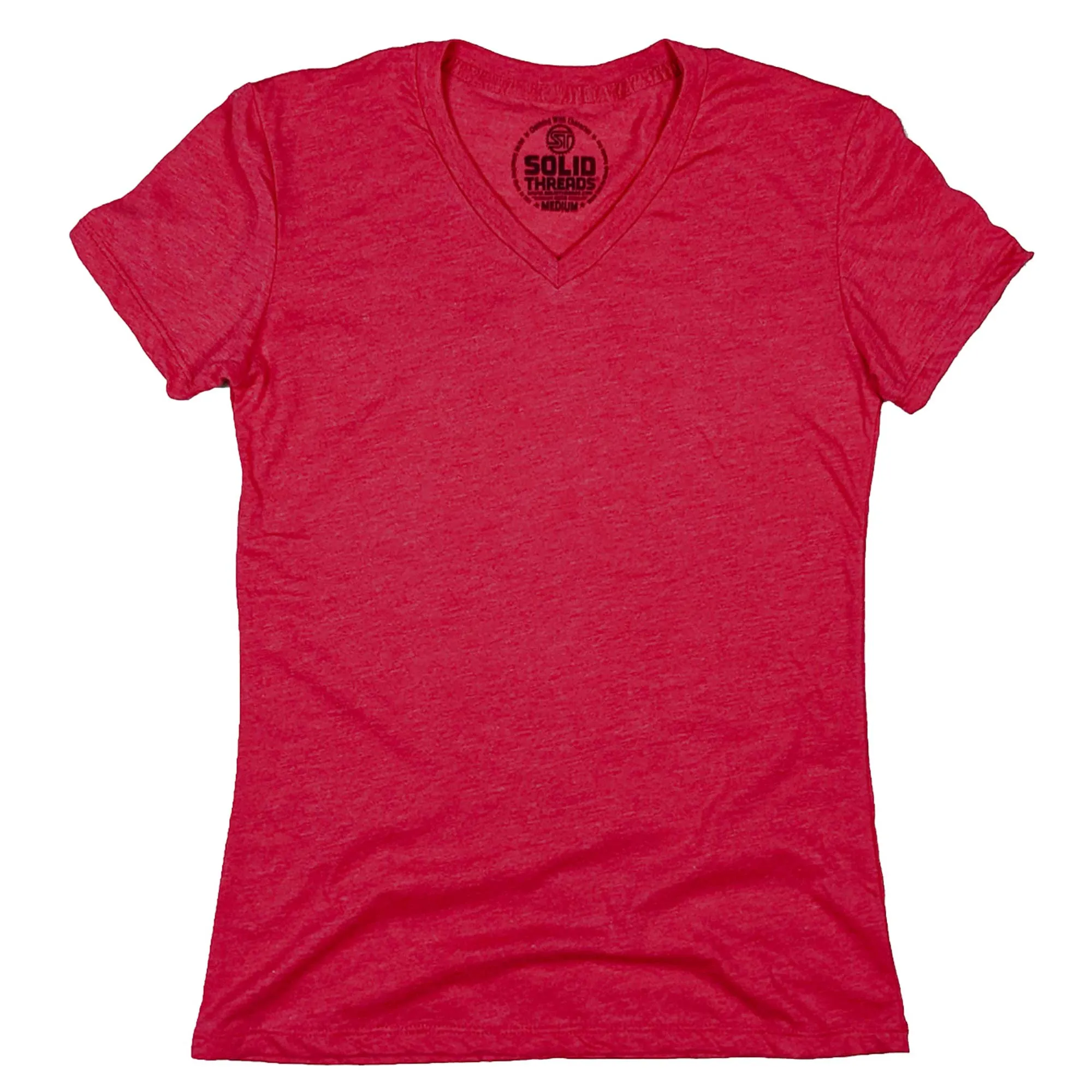 Women's Solid Threads V-Neck T-shirt