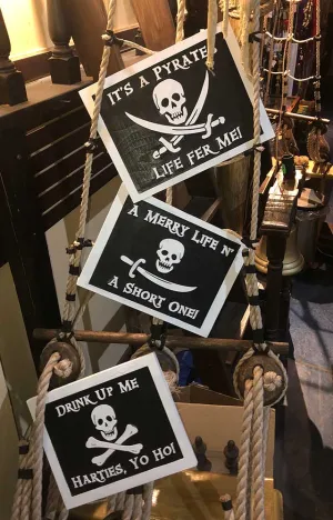 Wooden Pirate Sign